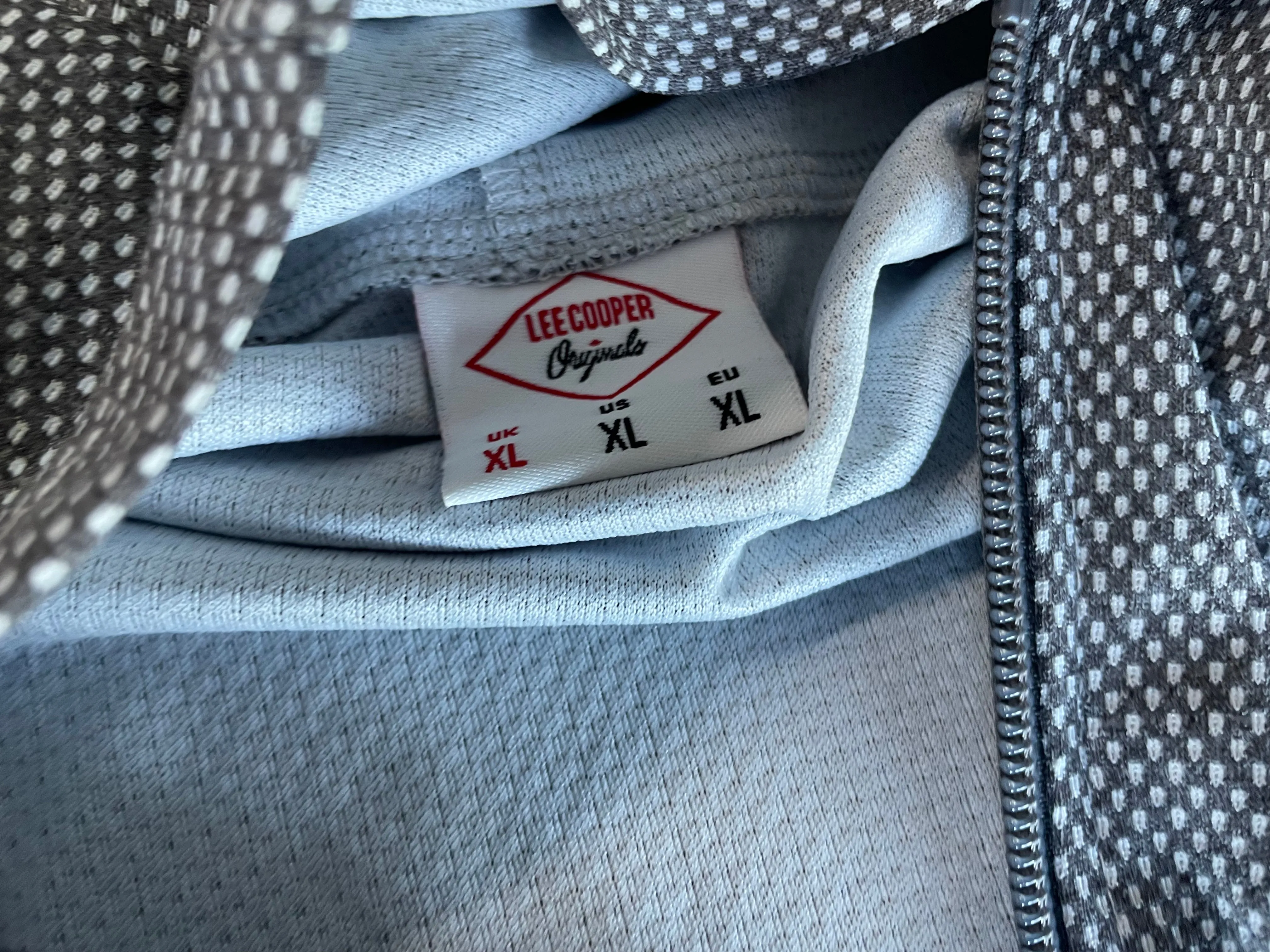 Vintage Lee Cooper Original grey full zip hoodie in XL|L29 W22|SKU 4414