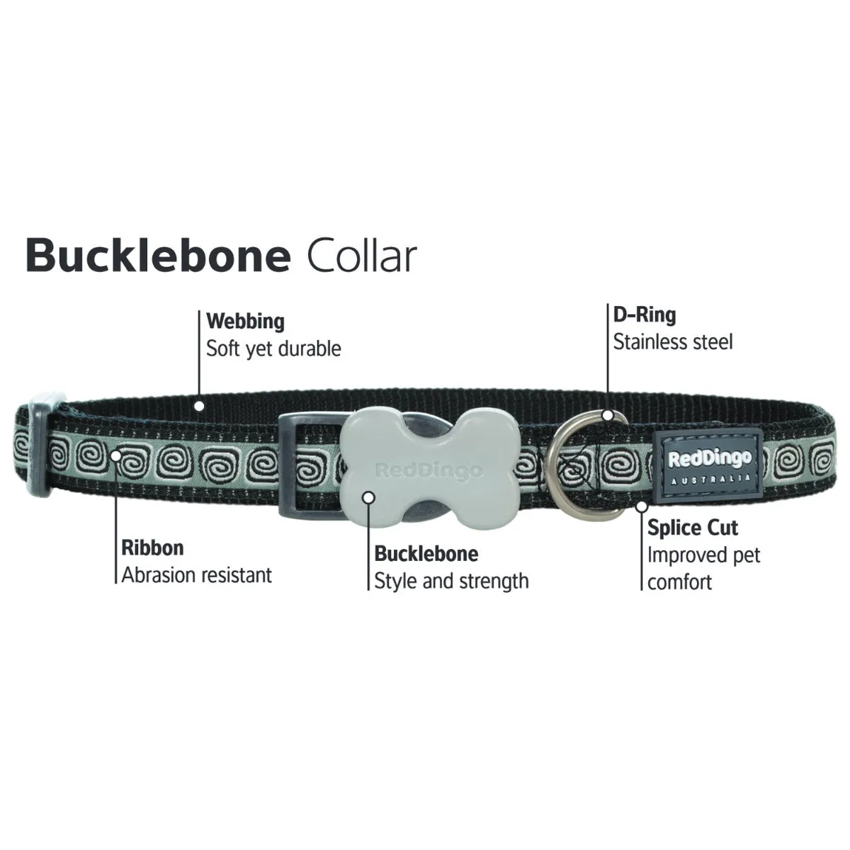 White Stars on Red Dog Collar