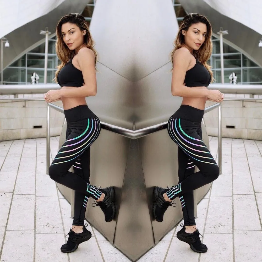 Women laser printing Yoga Leggings