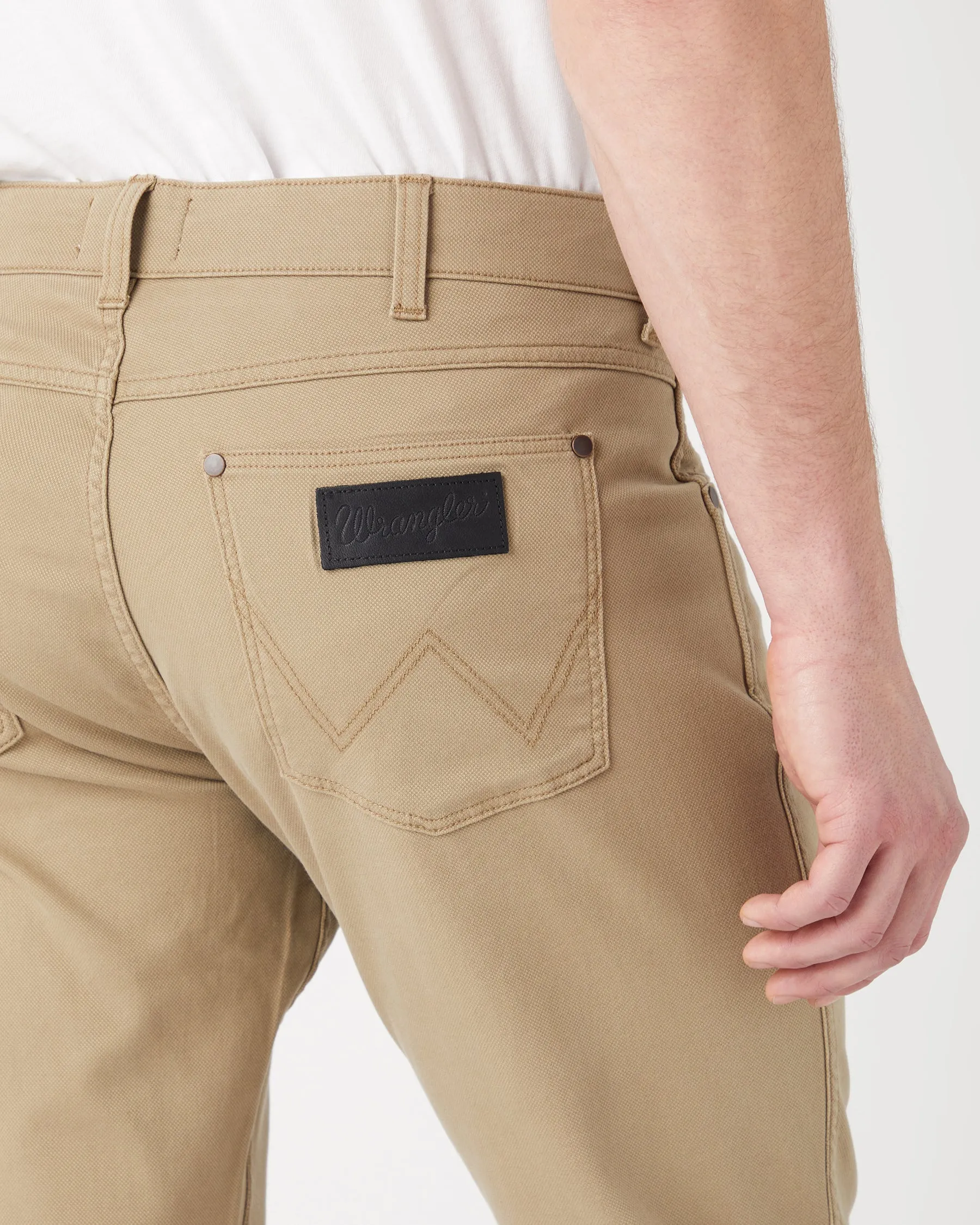 Wrangler Greensboro Regular Fit Mens Cotton Trousers - Lead Grey