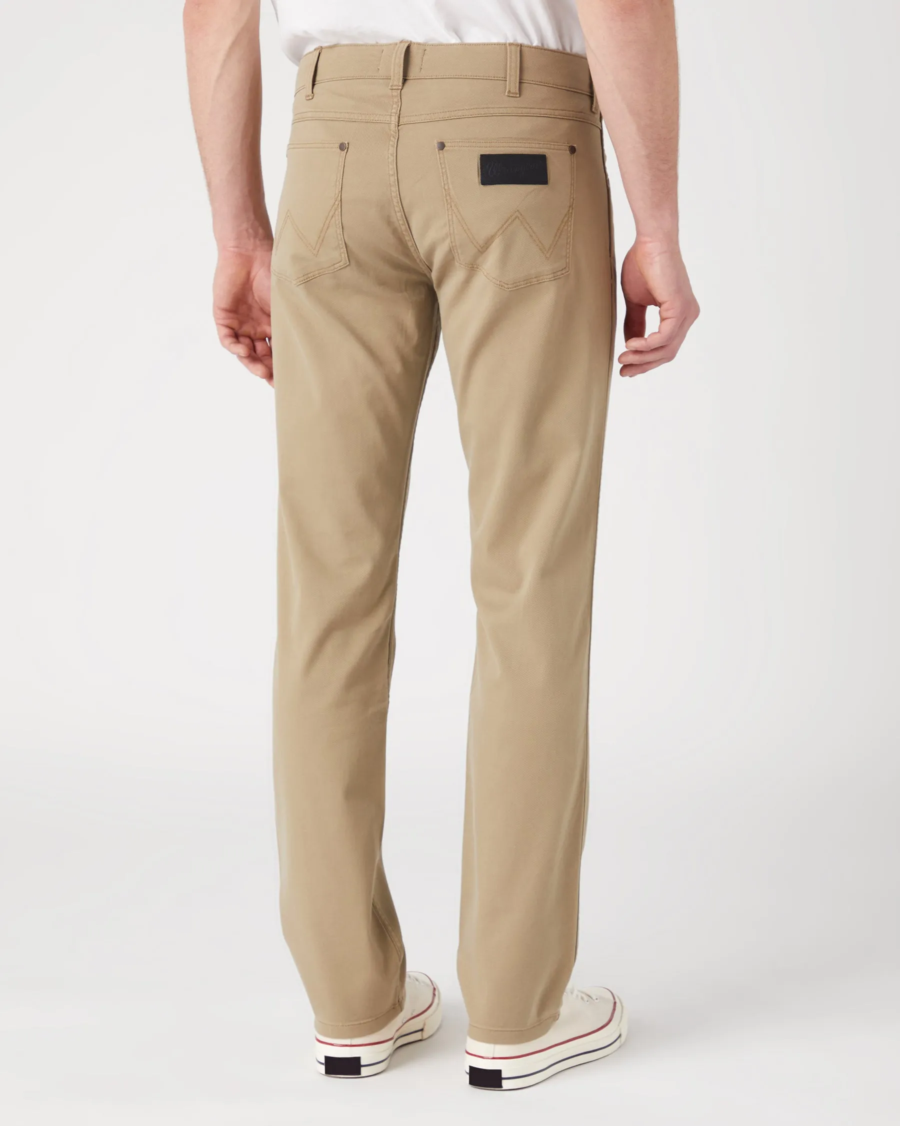 Wrangler Greensboro Regular Fit Mens Cotton Trousers - Lead Grey