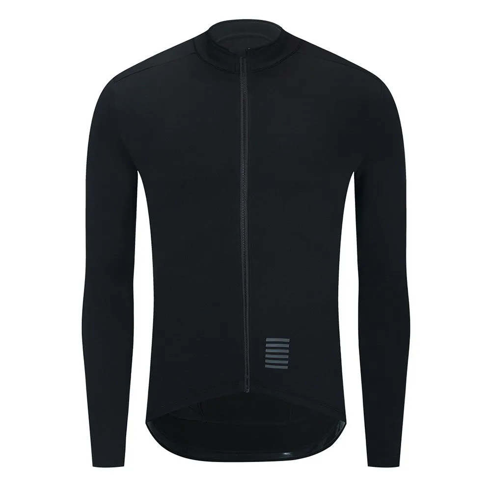 YKYW Men’s Cycling Jersey SetWinter 5-15℃ Thermal Fleece Long Sleeves Cycling Jersey and 5H Pro Tight Cycling Bib Long Pants with Step on Foot Design
